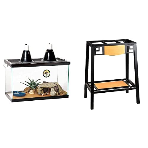 10 Gallon Reptile Terrarium Habitat Kit with Metal Stand F232850