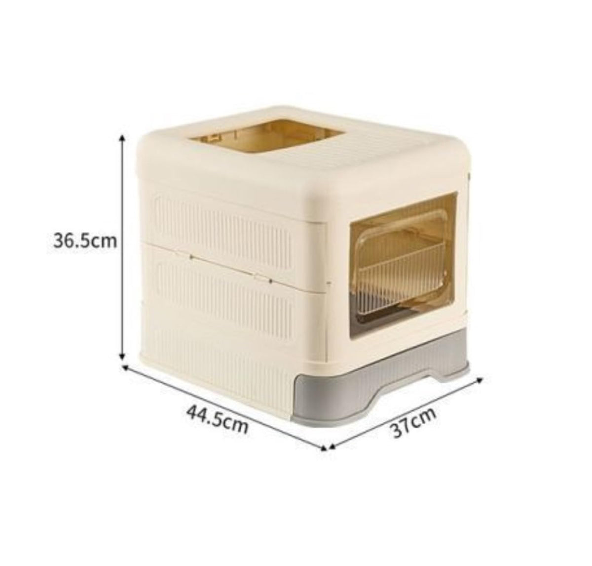 Fully Enclosed Cat Litter Box with Lid and Drawer F956