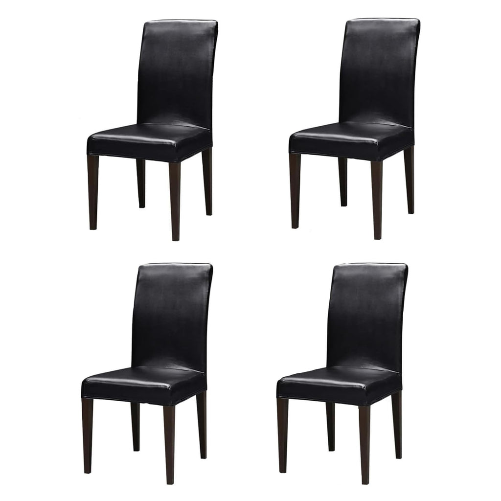 Waterproof PU Leather Stretch Dining Chair Covers, 4PCS D71145