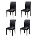 Waterproof PU Leather Stretch Dining Chair Covers, 4PCS D71145