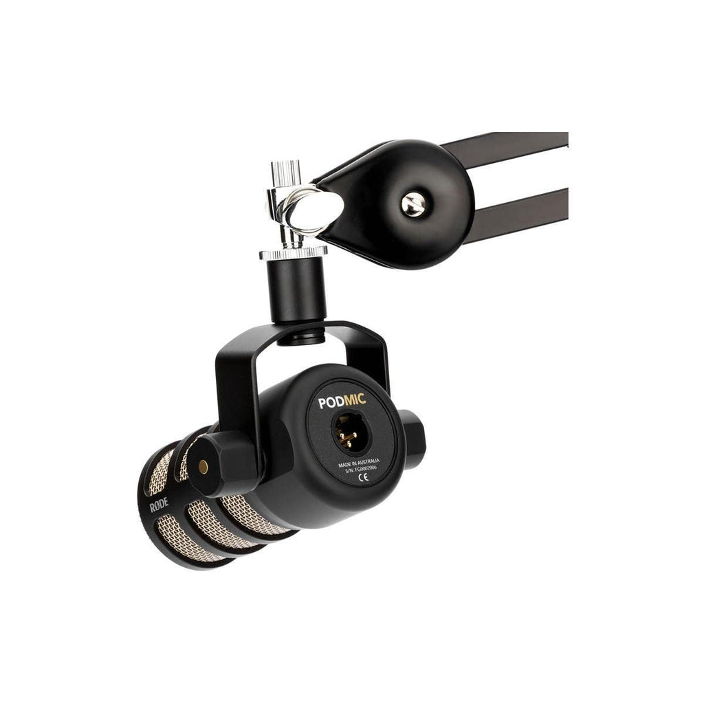 Dynamic Podcasting Microphone Black Pair with 2X Broadcast Arms and 10' XLR Cables N302953