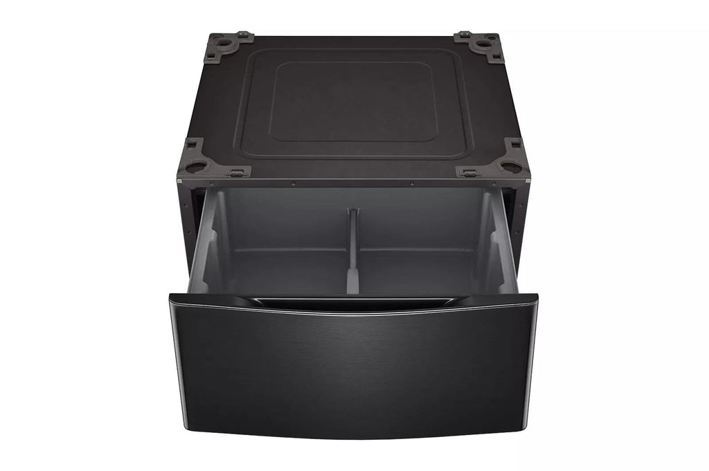 29 in. Laundry Pedestal with Storage Drawer in Black Steel H4403