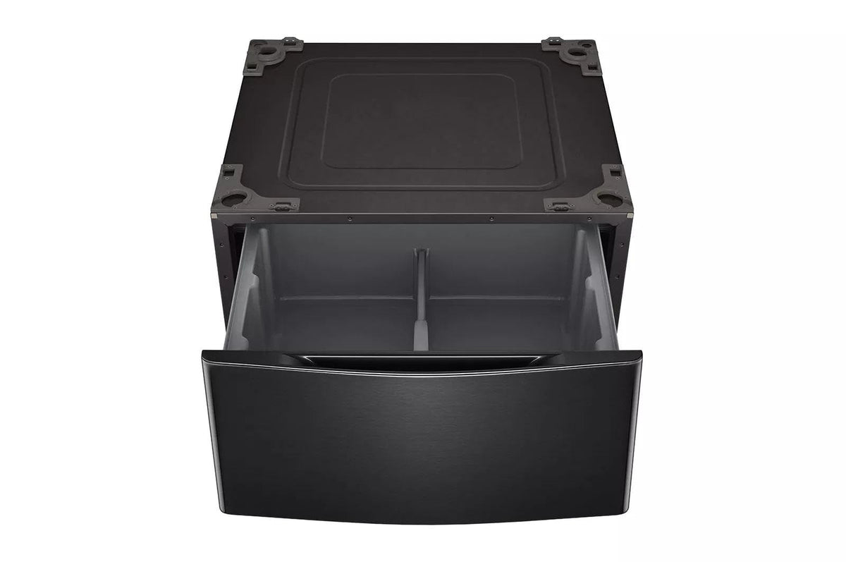 29 in. Laundry Pedestal with Storage Drawer in Black Steel H4403