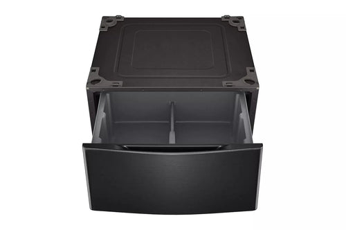 29 in. Laundry Pedestal with Storage Drawer in Black Steel H4403