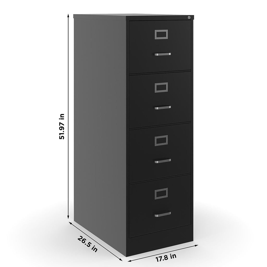 4 Drawer Black Vertical File Cabinet C44284