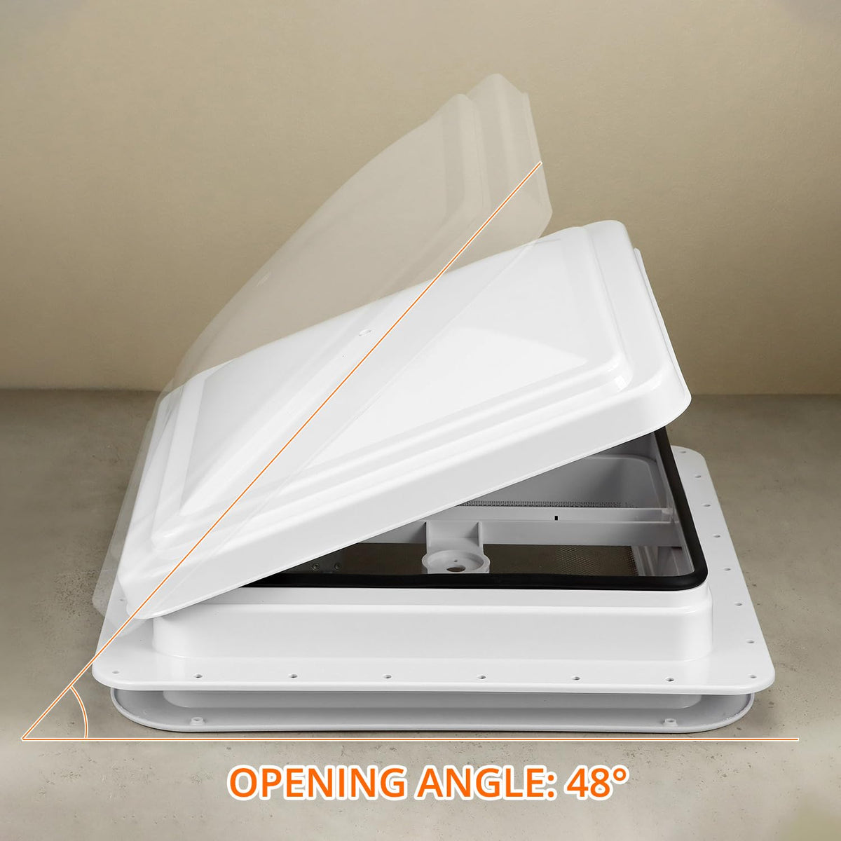 14 x 14 Manual RV Roof Vent Translucent Lid U89787