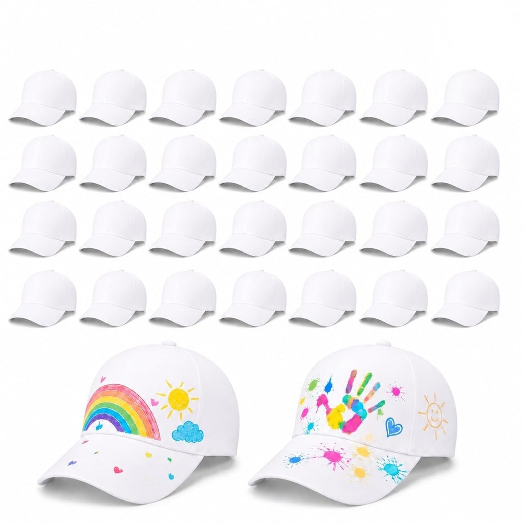 30 Pcs DIY Kids Baseball Caps Hats X450