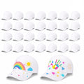 30 Pcs DIY Kids Baseball Caps Hats X450