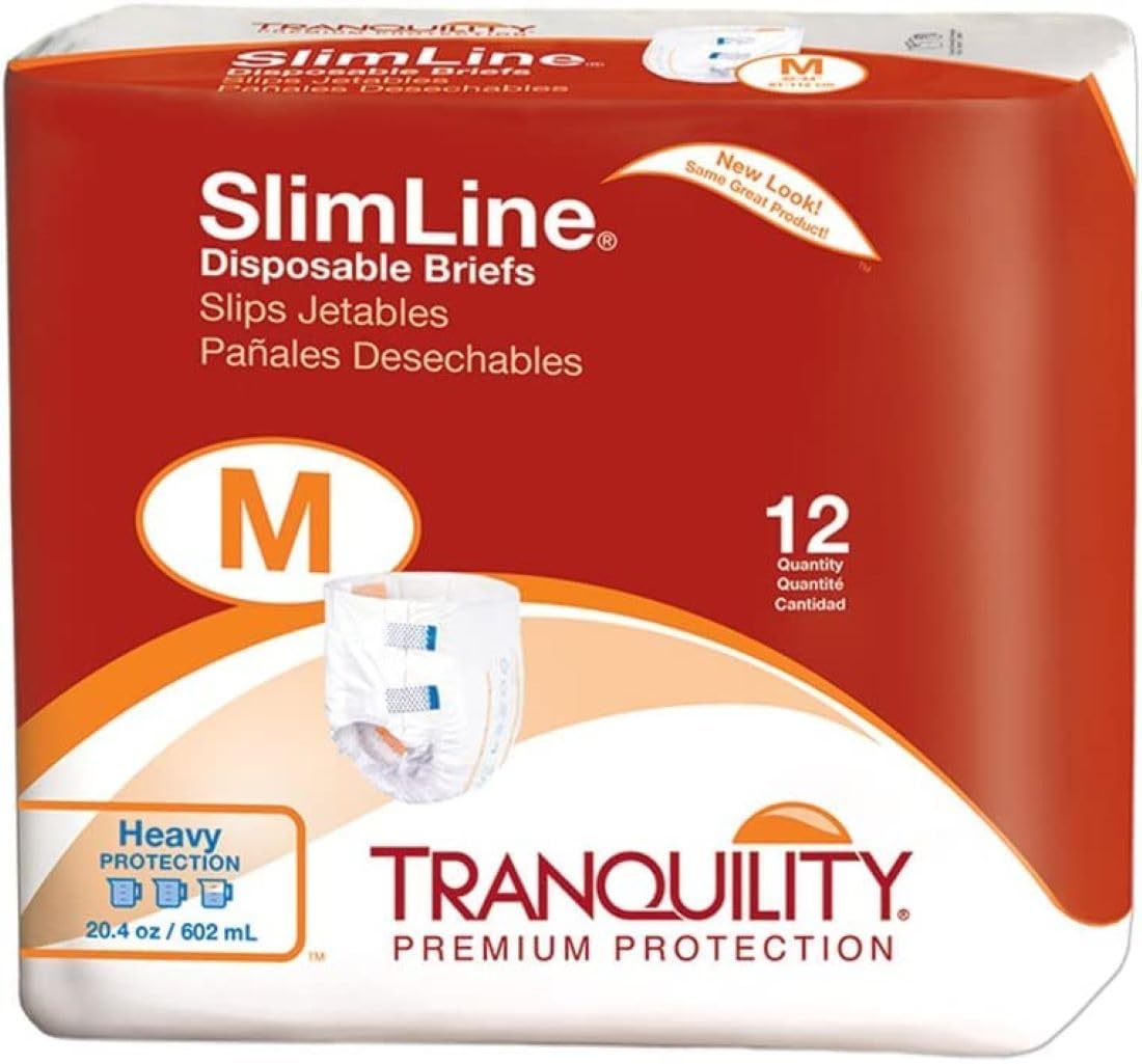 Adult Diapers with Tabs, Medium, 12 Ct L329