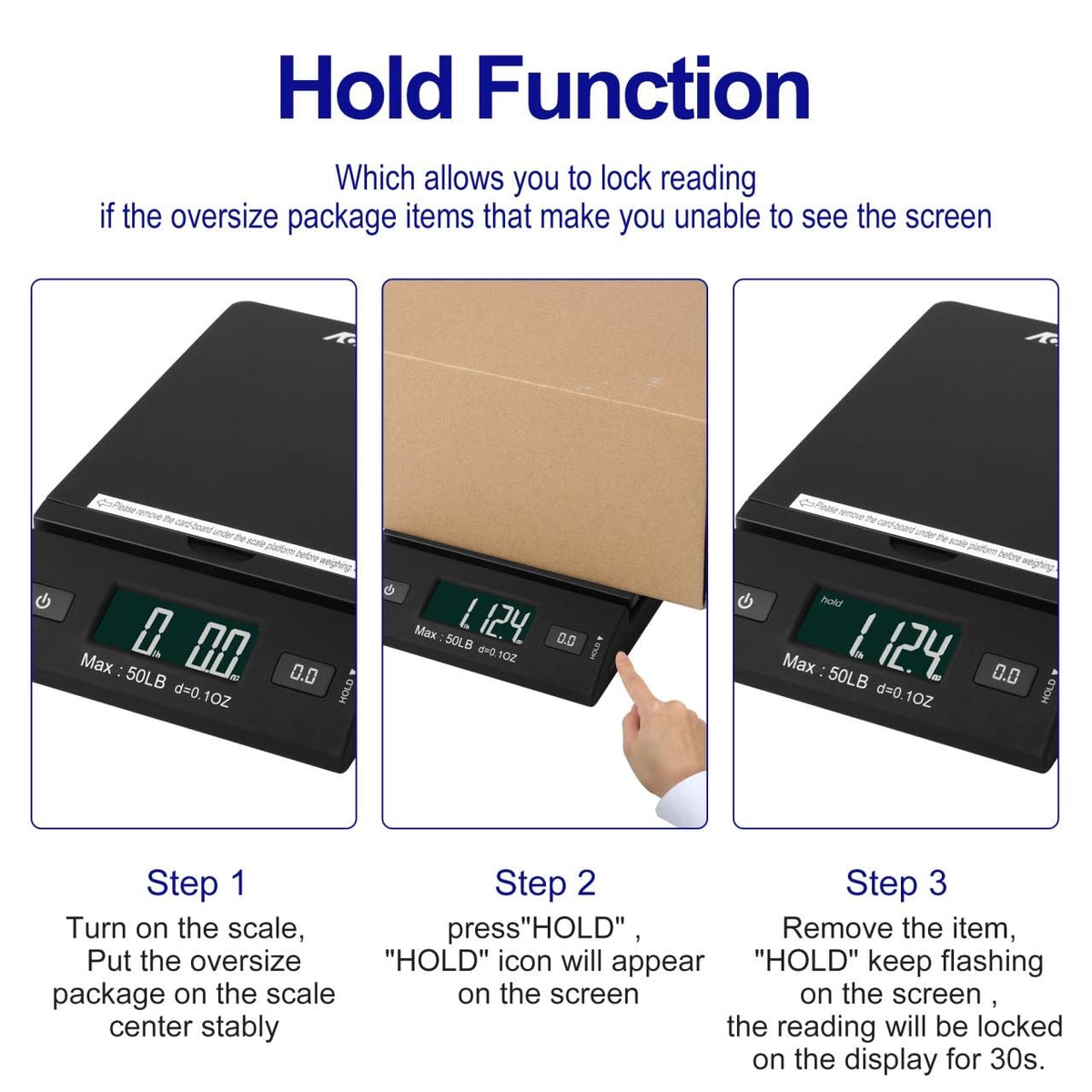 50 lb Black Digital Shipping Postal Scale S363