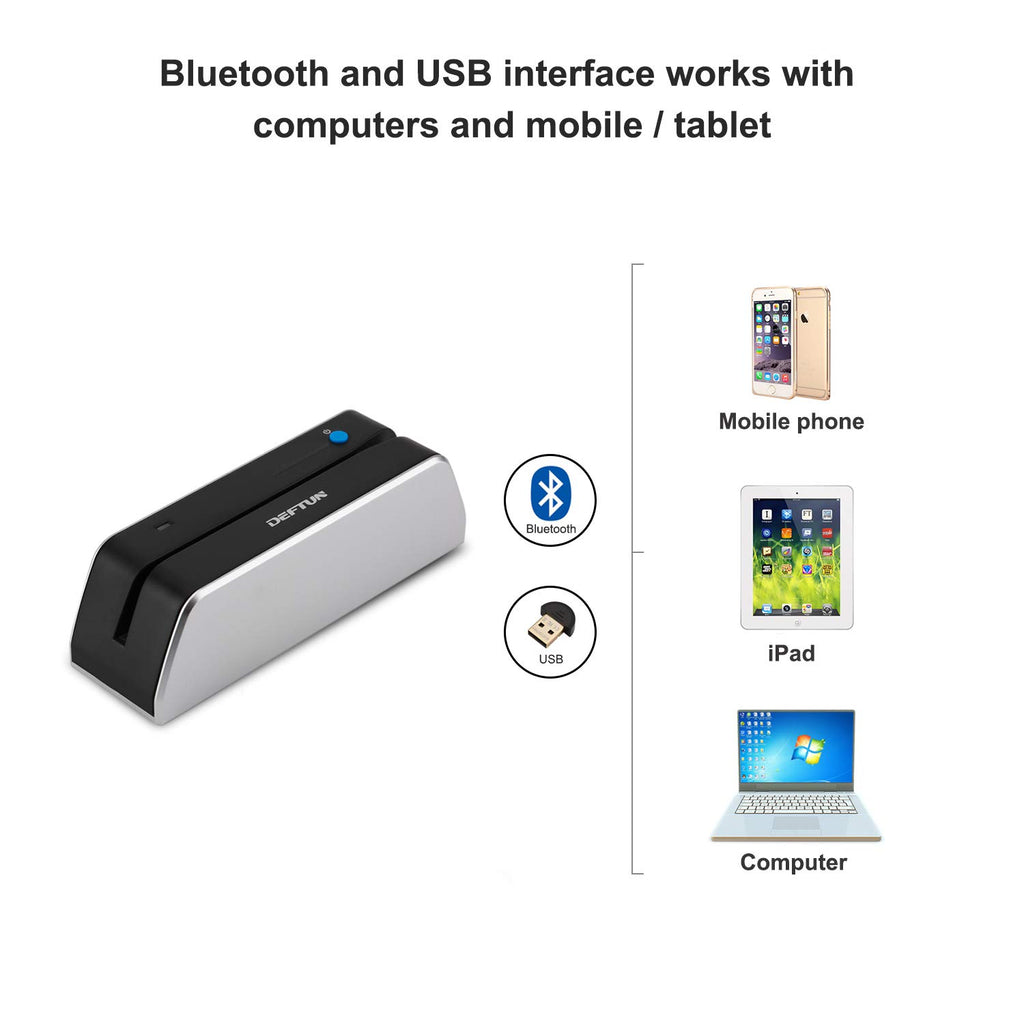 Bluetooth Stripe Card Reader Encoder Mini Portable W649