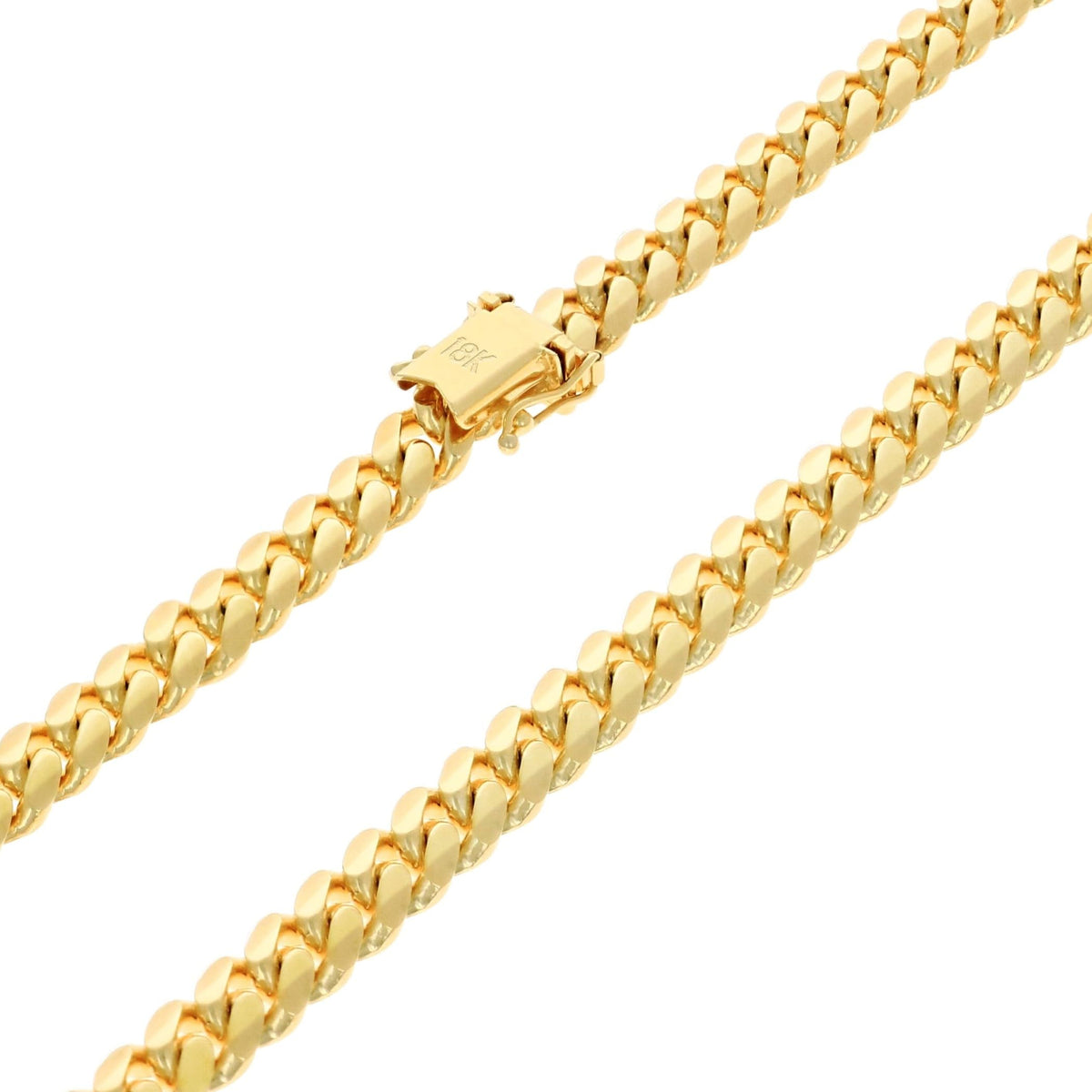 18k Yellow Gold Cuban Link Chain Necklace V1926