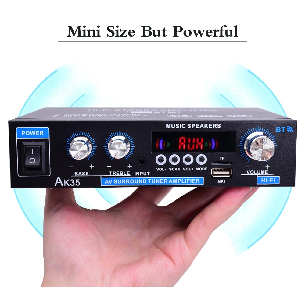 Bluetooth 5.0 200W 2.0 Channel Mini Stereo Amplifier R285