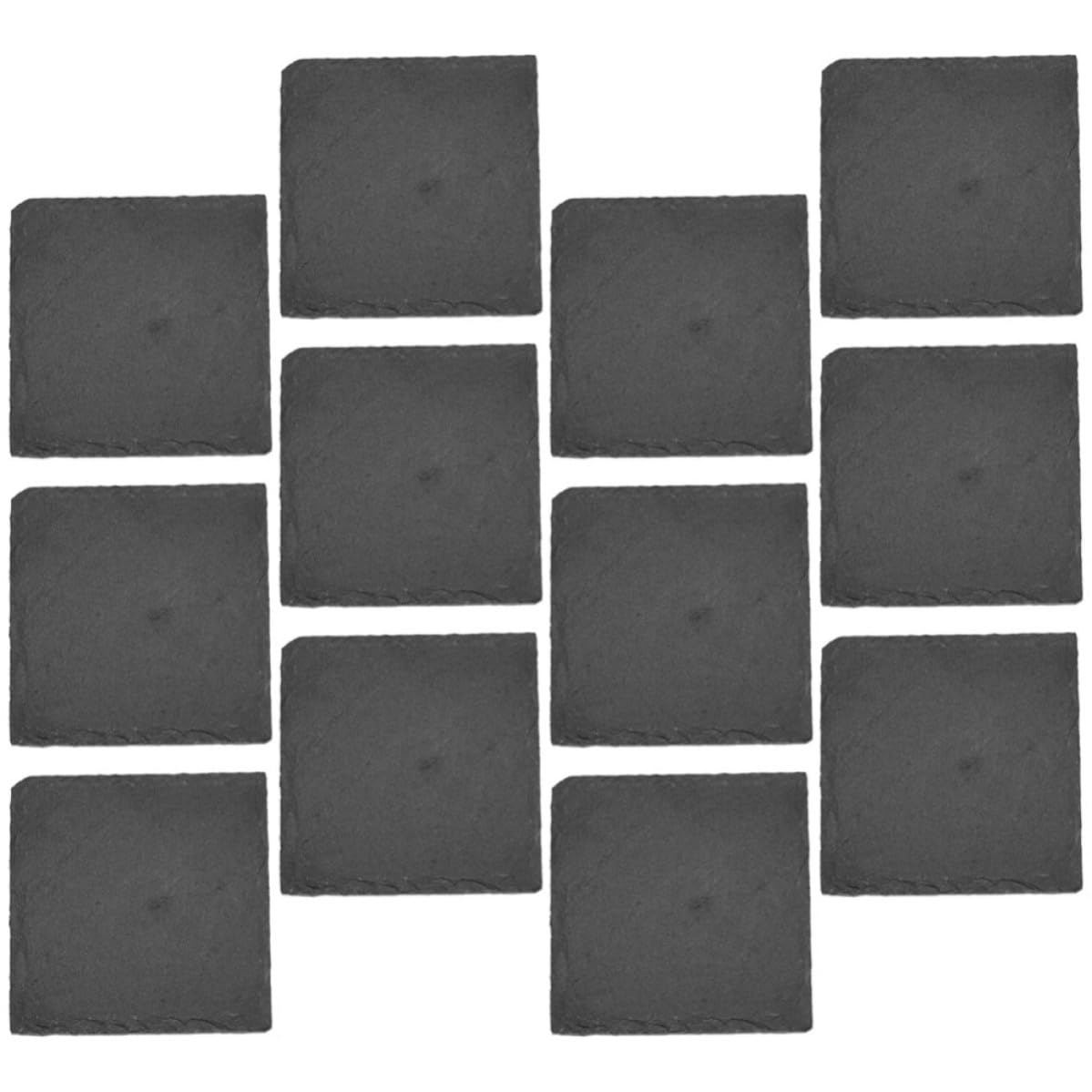 Black Natural Stone Cup Coaster Set W2679
