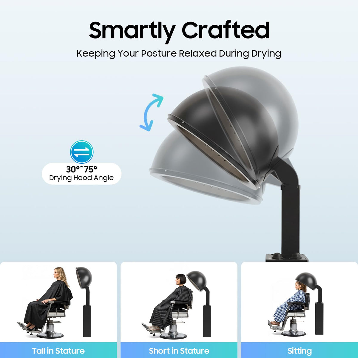 1200W Hooded Hair Dryer with Stand A68836