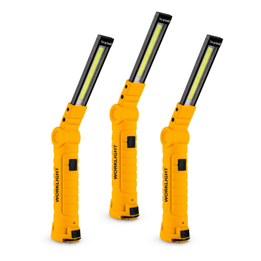 3 Pack Rechargeable LED Work Lights with Magnetic Base G7622