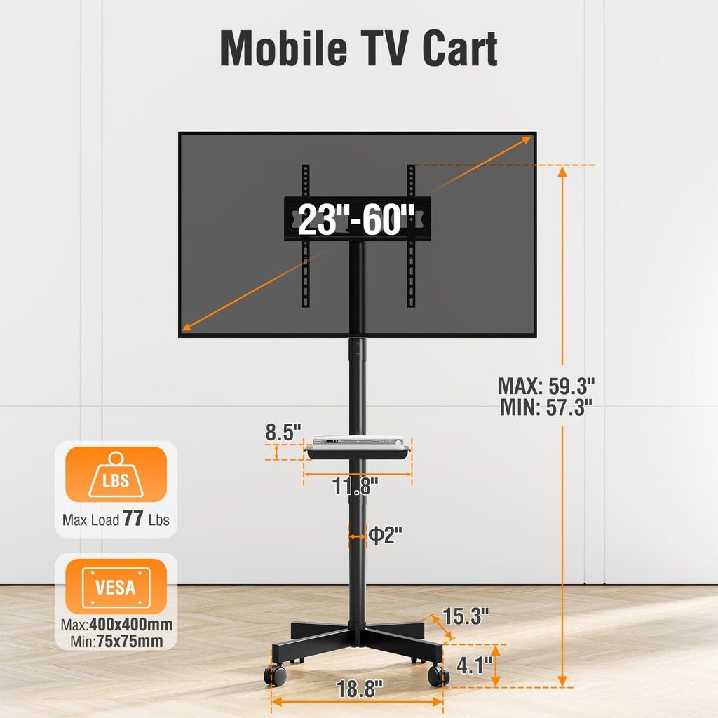 Mobile TV Stand for 23-60" TVs E5466