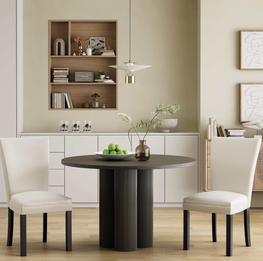 Faux Leather Upholstered Dining Chairs Set of 2 M6022
