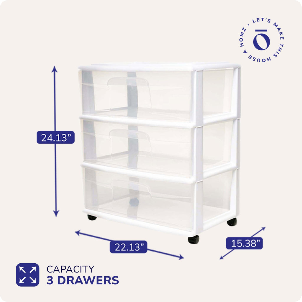 3-Tier Storage Cart with Removable Wheels Z7900