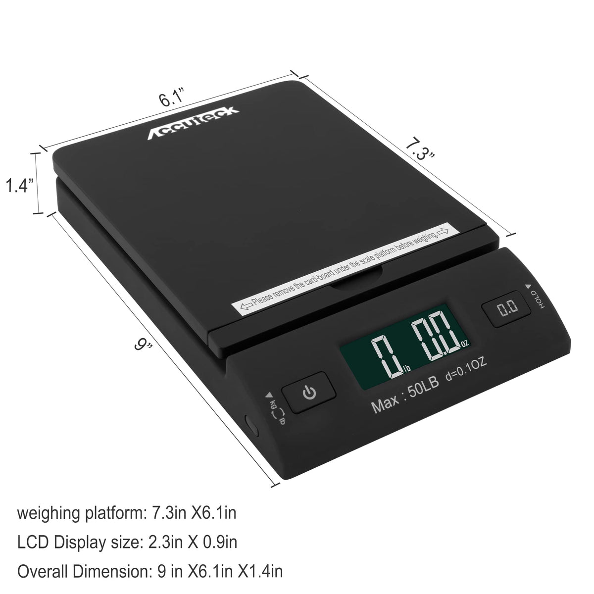50 lb Black Digital Shipping Postal Scale S363