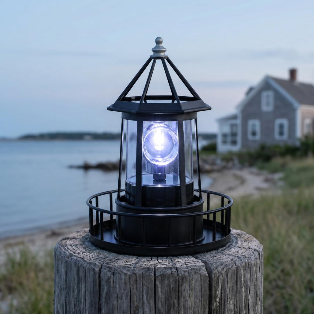 Solar Revolving Lighthouse Light L364
