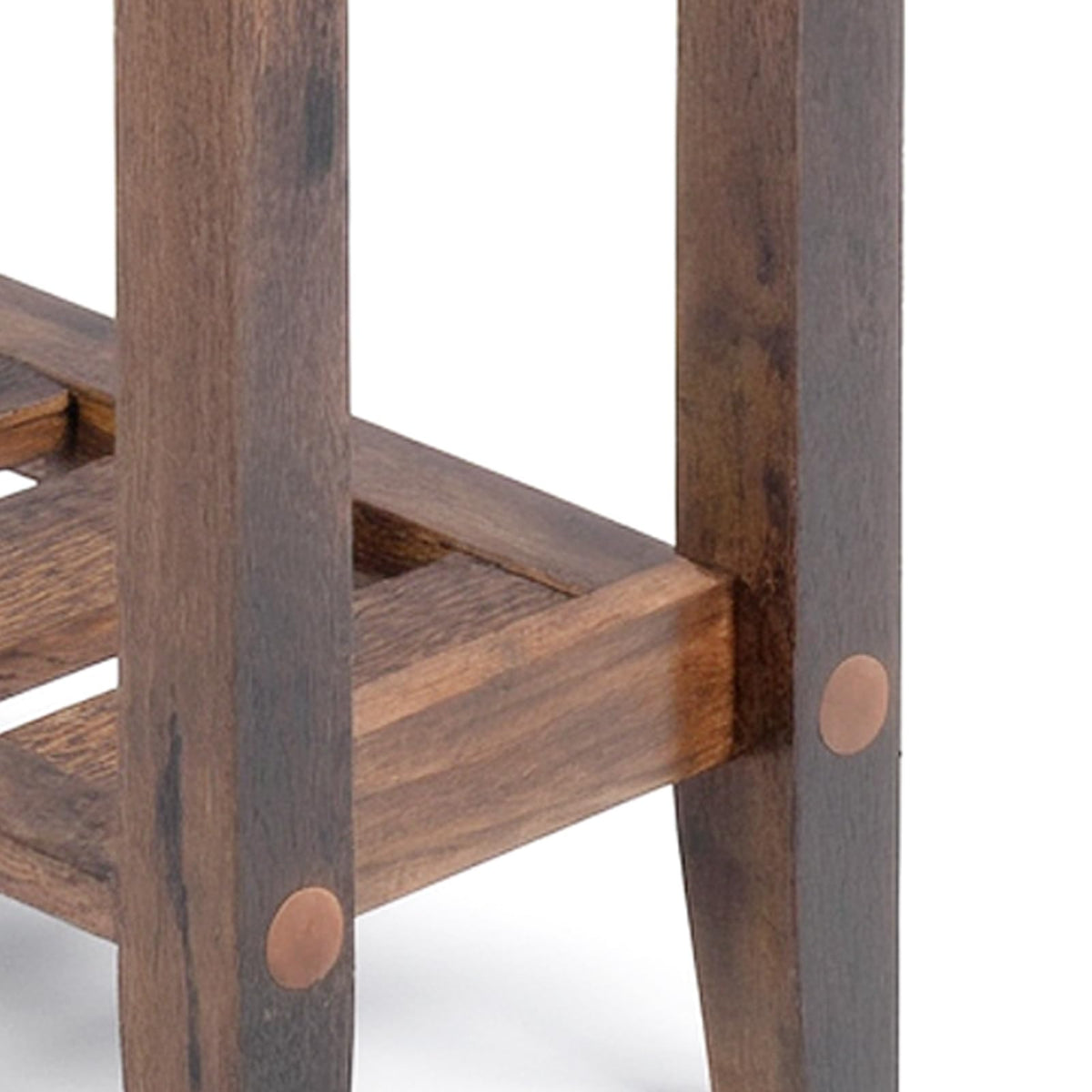 Cherry Chairside Table with Charger and Storage Cabinet A20144
