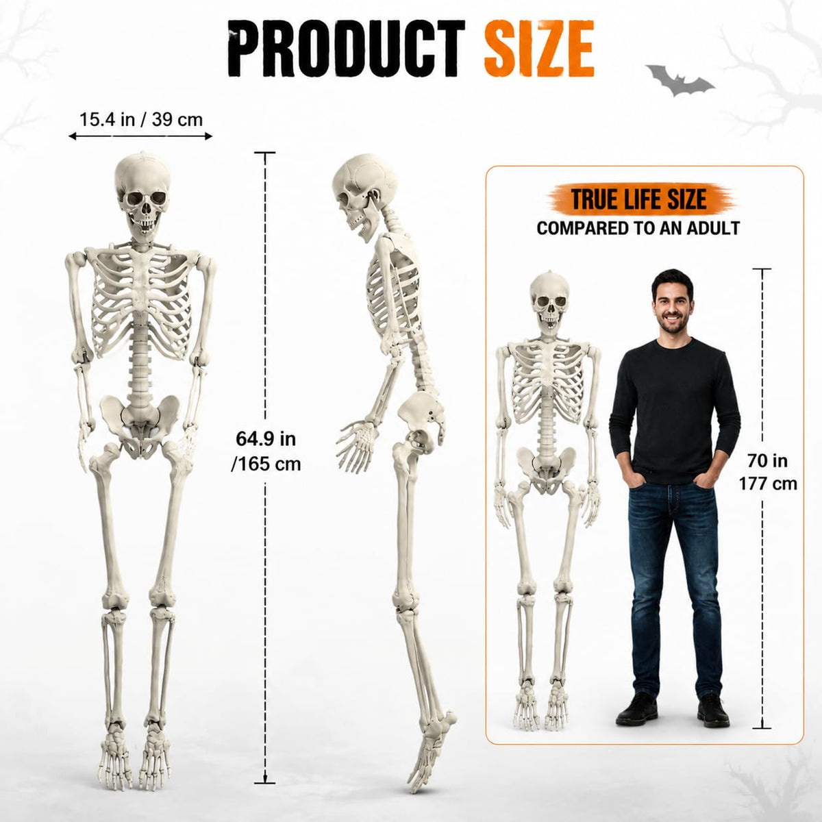 5.4 FT Poseable Skeleton O86346