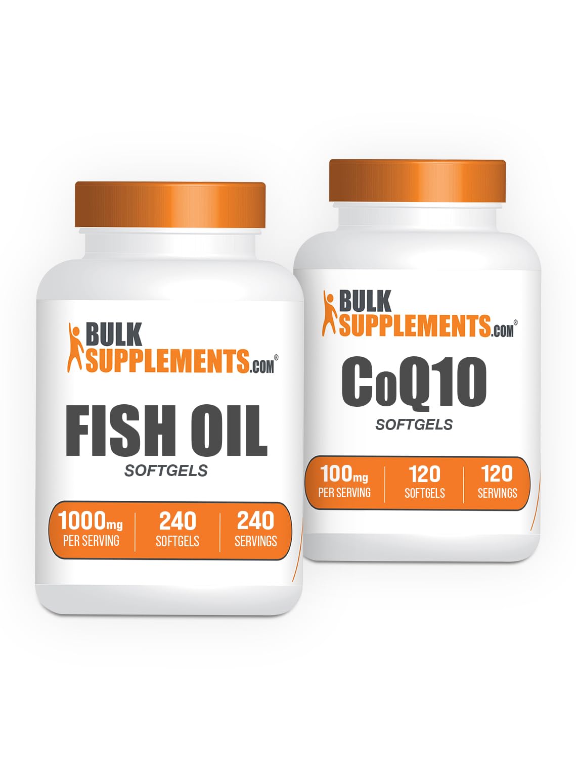 Fish Oil 1000mg + CoQ10 100mg Softgels Bundle P3313