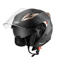 Open Face 3/4 Motorcycle Helmet DOT Approved Dual Visor P5601