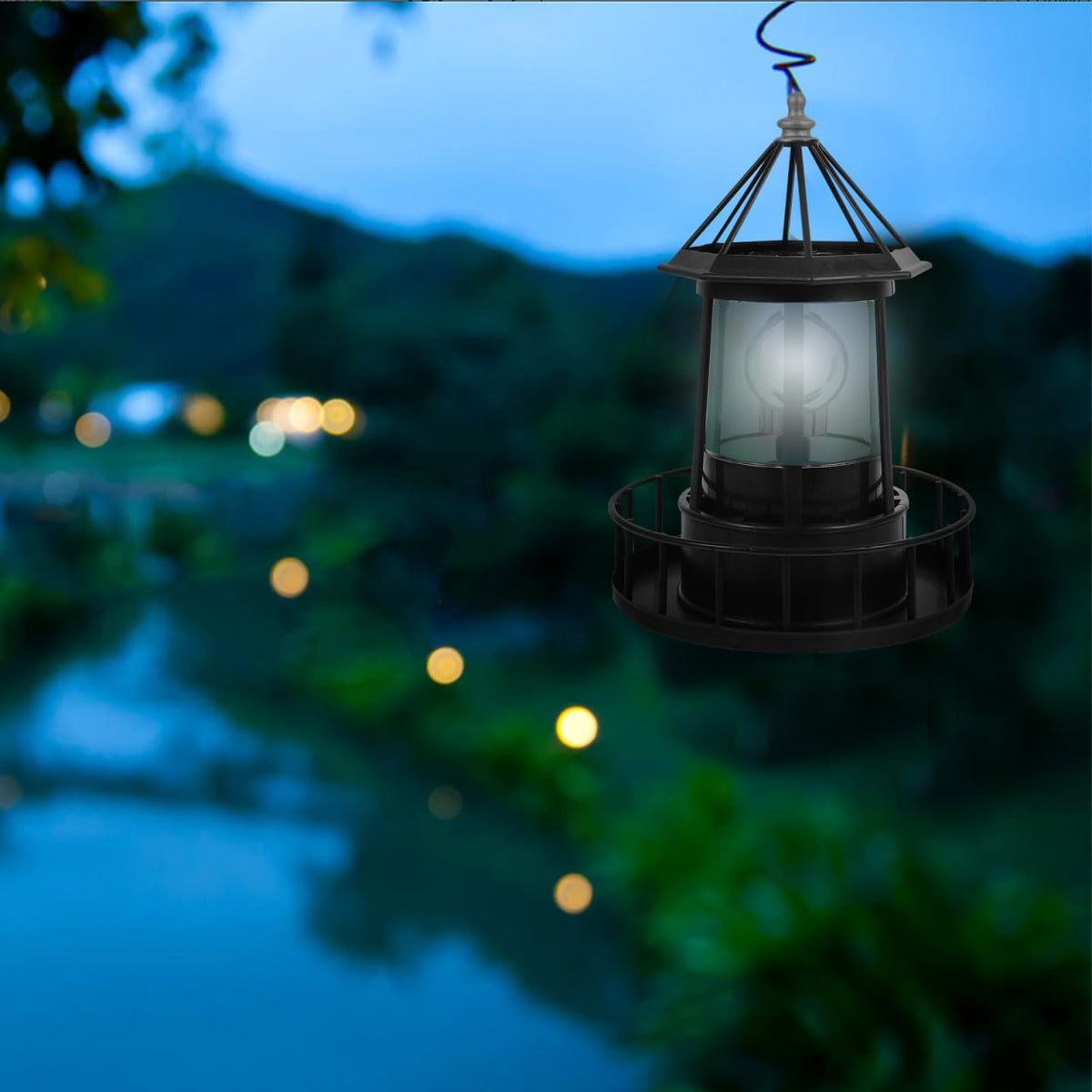 Solar Revolving Lighthouse Light L364