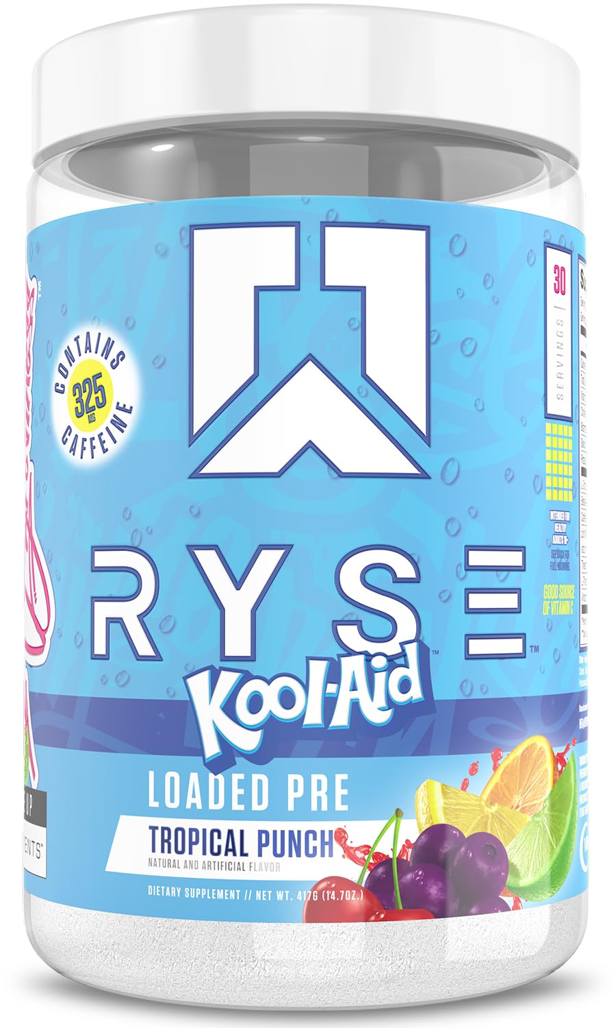 Pre Workout Powder Tropical Punch 300mg Caffeine 30 Servings S36029