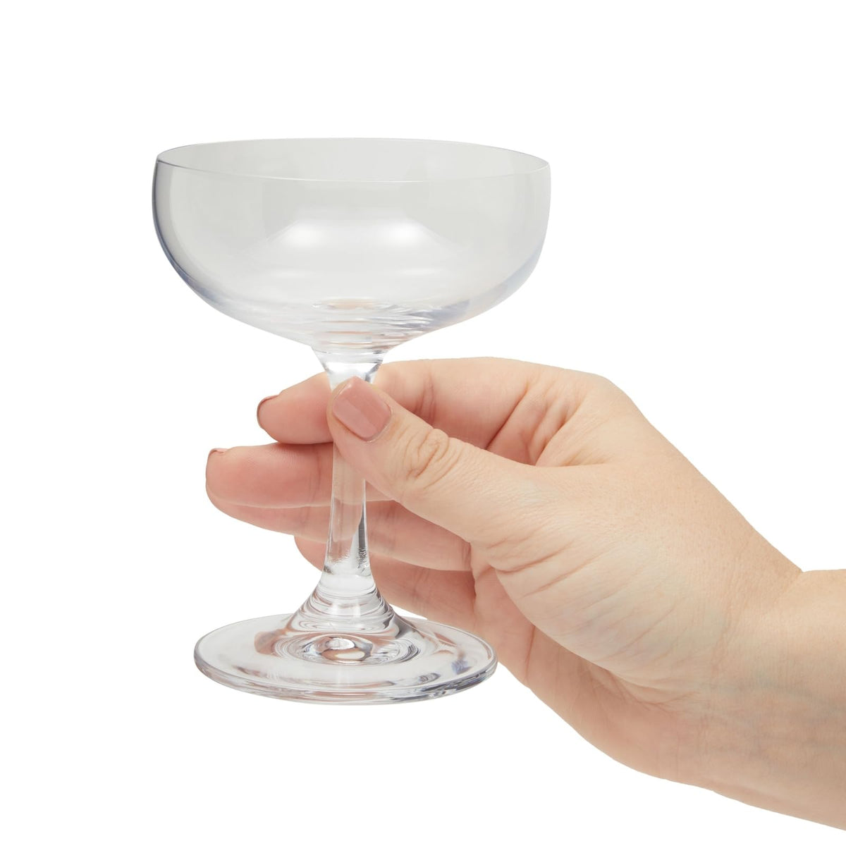 6 Count 7 oz Clear Coupe Glasses I5427