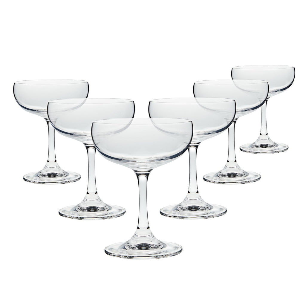 6 Count 7 oz Clear Coupe Glasses I5427