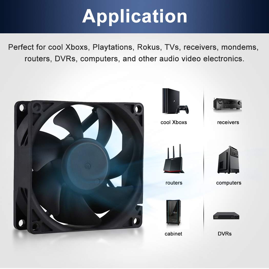 80mm 120mm AC Cooling Fan 2 Pack R264730