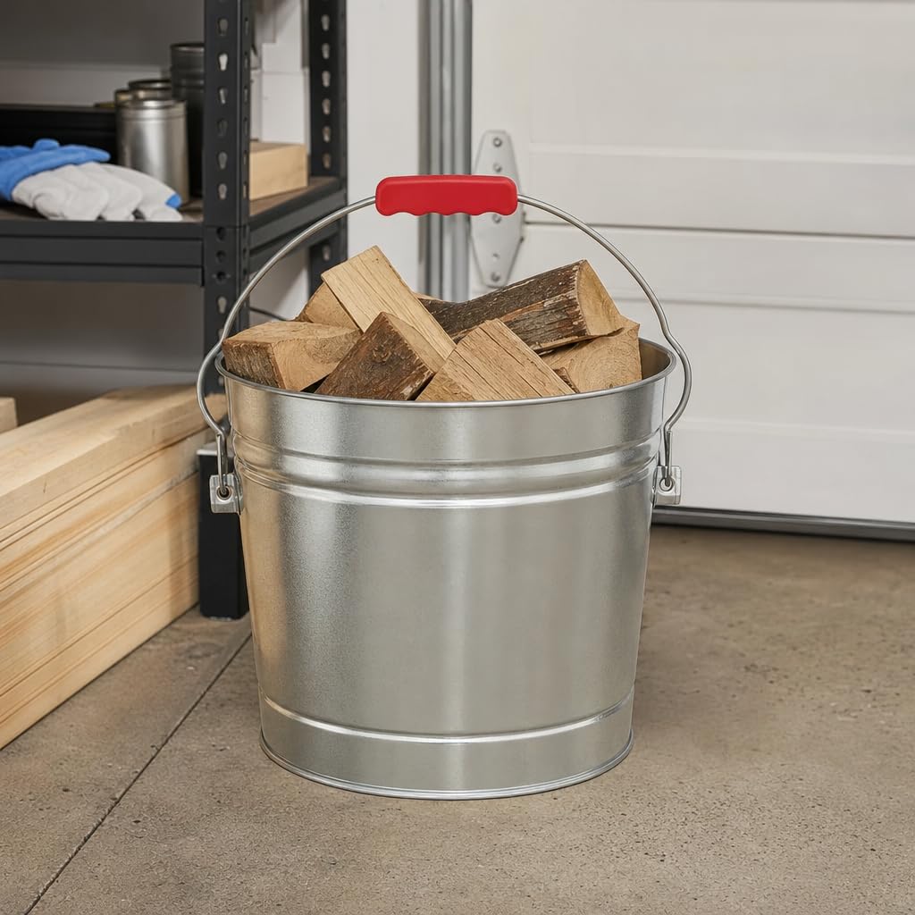 6 Gal Galvanized Steel Storage Can with Locking Lid F20195