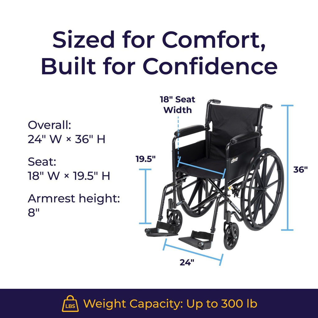Silver Sport 1 Folding Transport Wheelchair R939