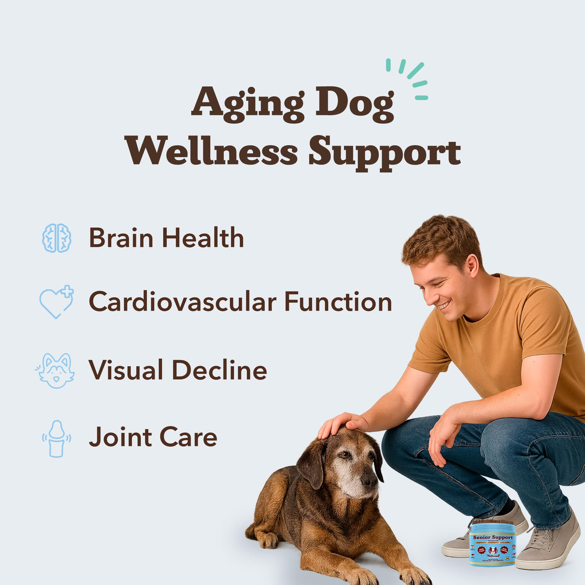 Senior Dog Supplements Vitamins Chew 90 cnt W123040