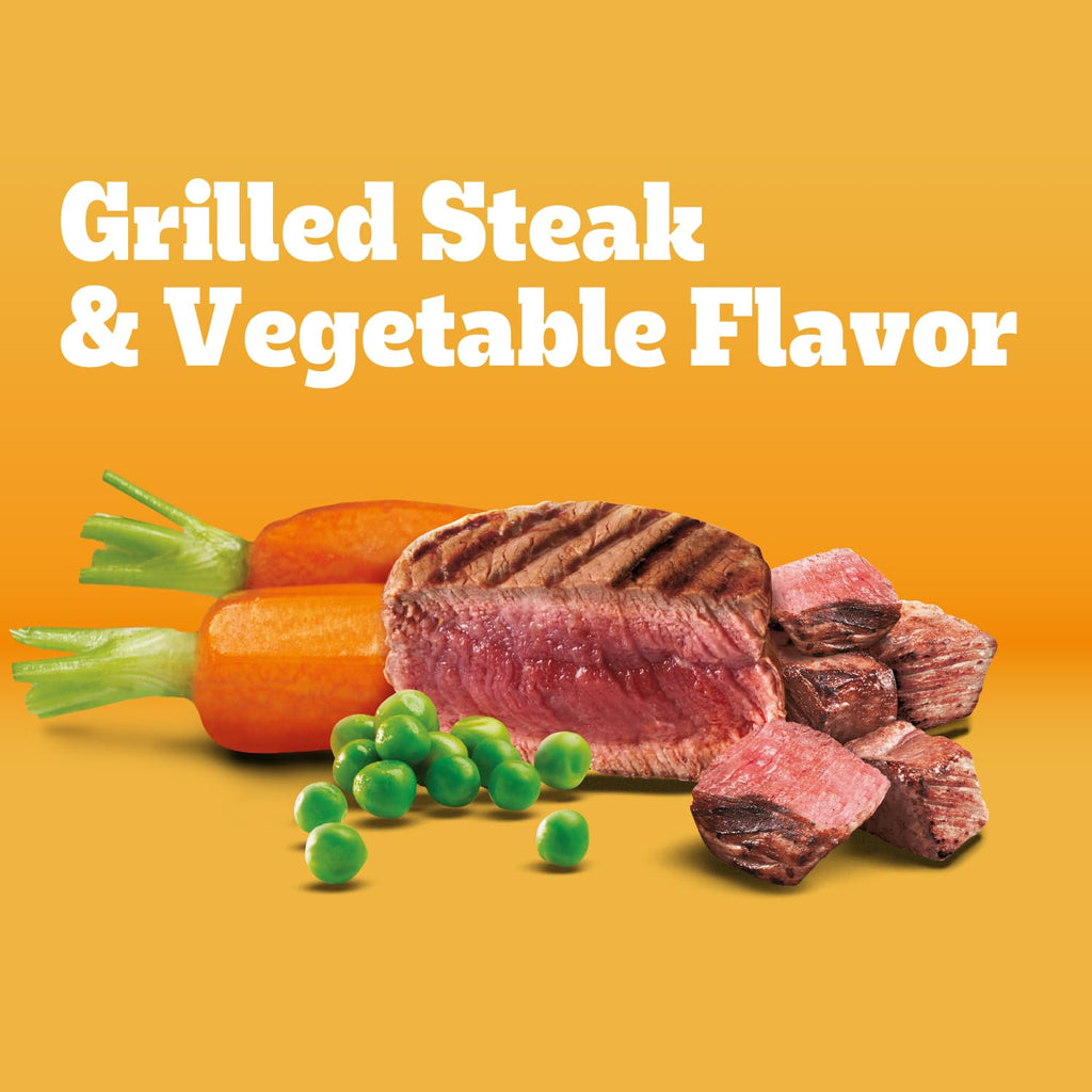 Adult Complete Nutrition Dry Dog Food Steak & Vegetable 18 lb R3952