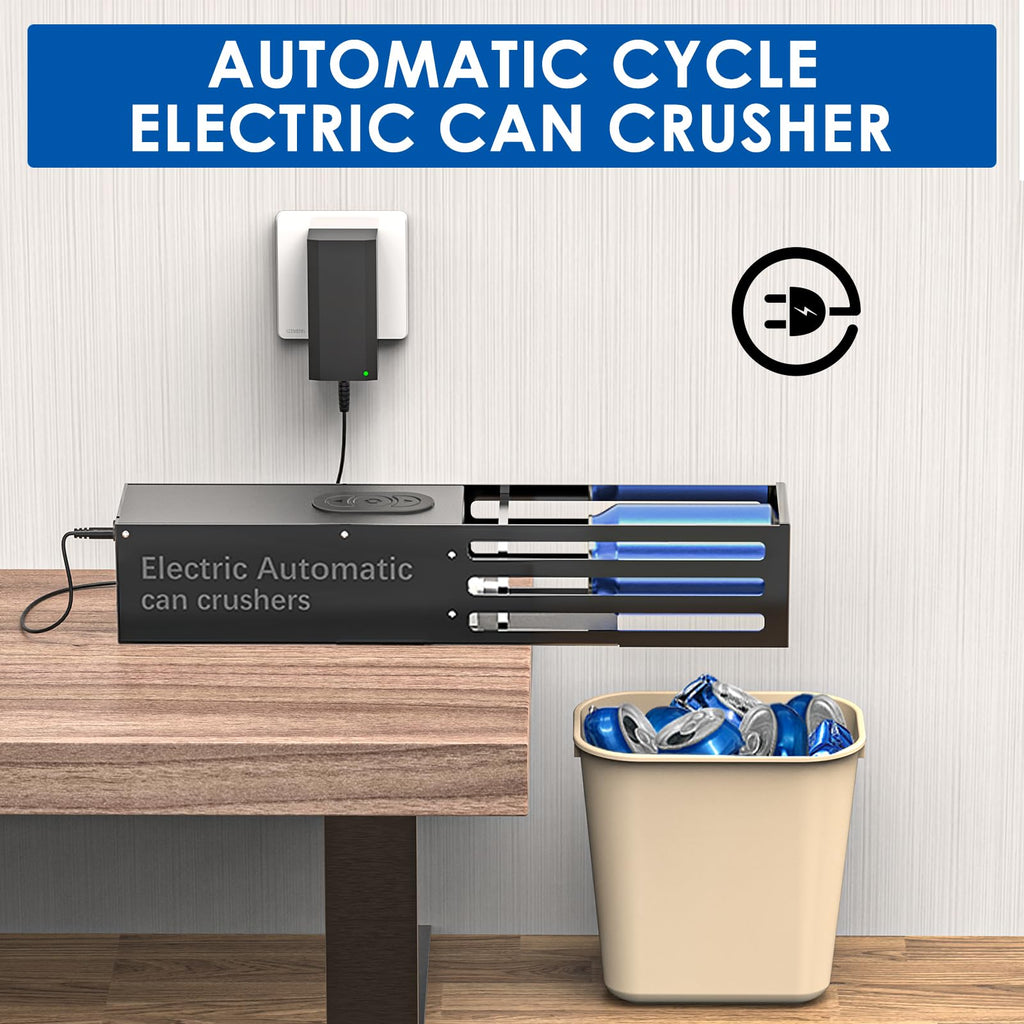 Automatic Electric Can Crusher for 8oz 12oz 16oz Cans Q5557