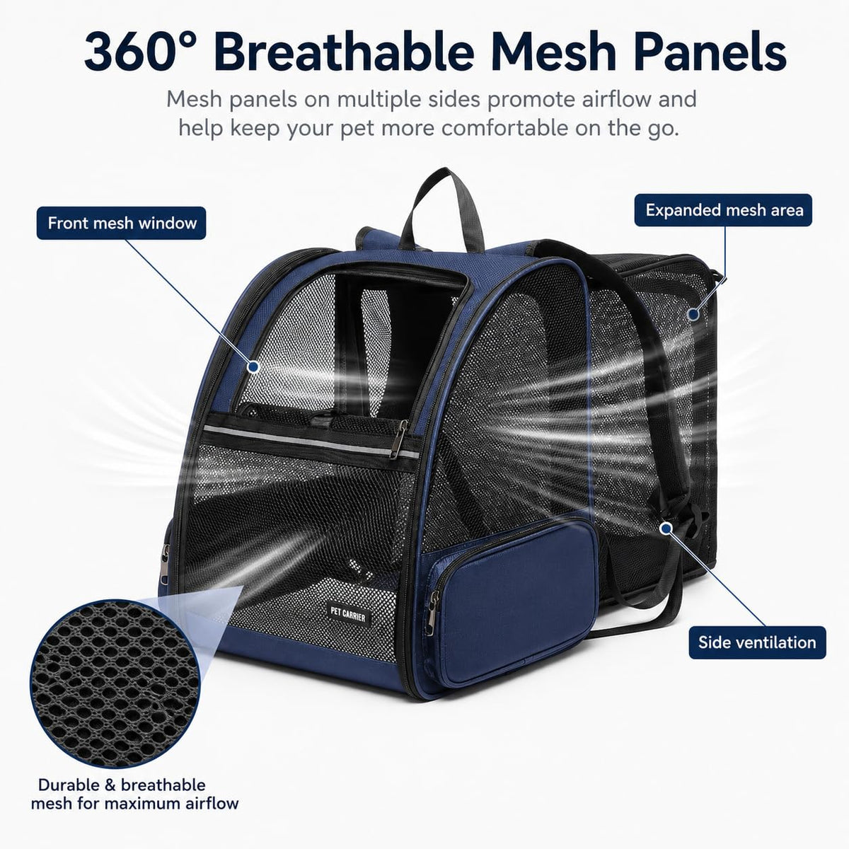 Blue Expandable Cat Carrier Backpack R495