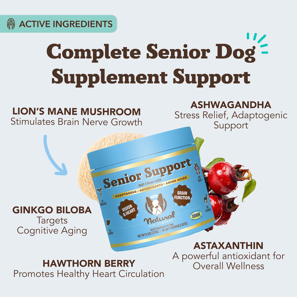 Senior Dog Supplements Vitamins Chew 90 cnt W123040