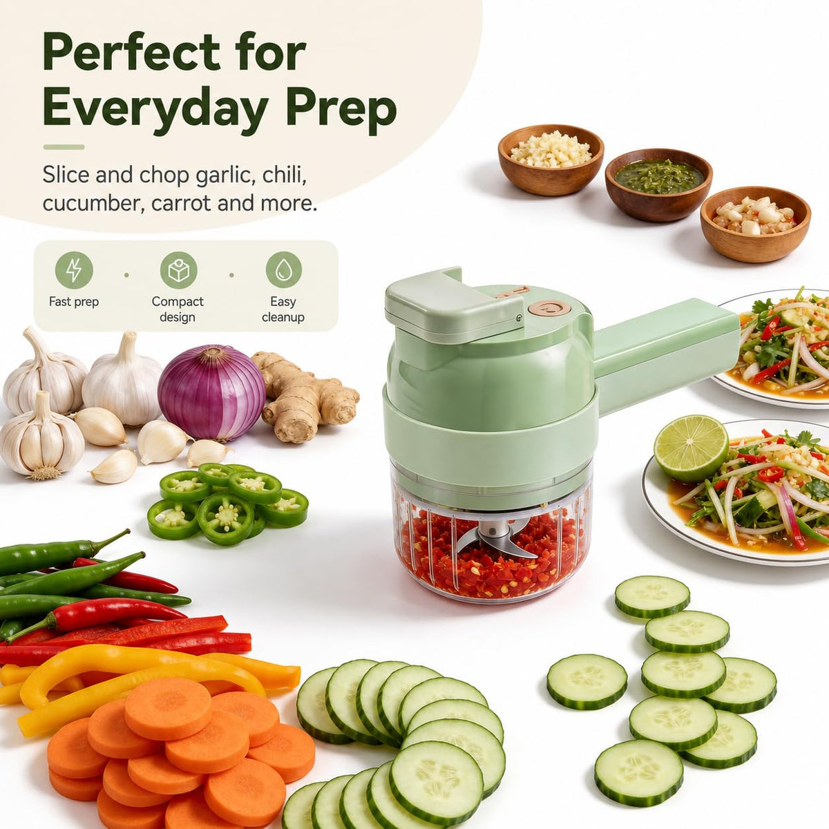 4 in 1 Handheld Electric Vegetable Cutter A130417