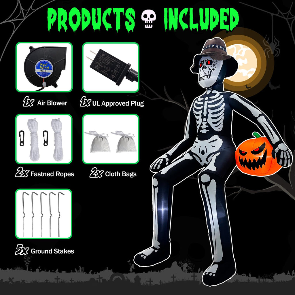 Giant Sitting Skeleton Inflatable G3707