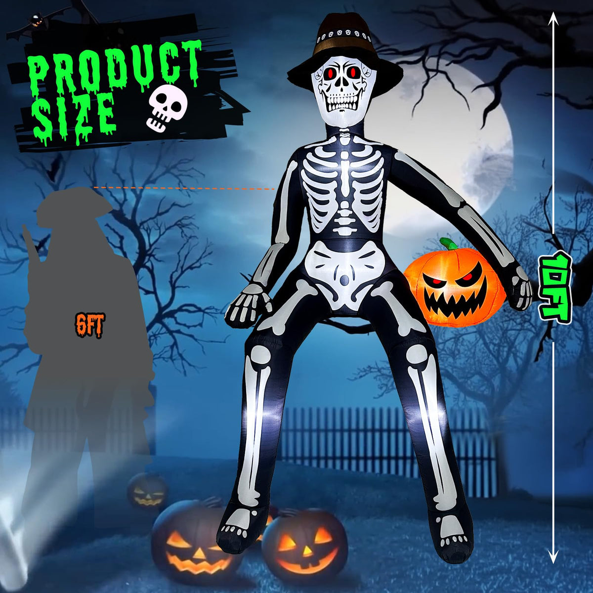 Giant Sitting Skeleton Inflatable G3707