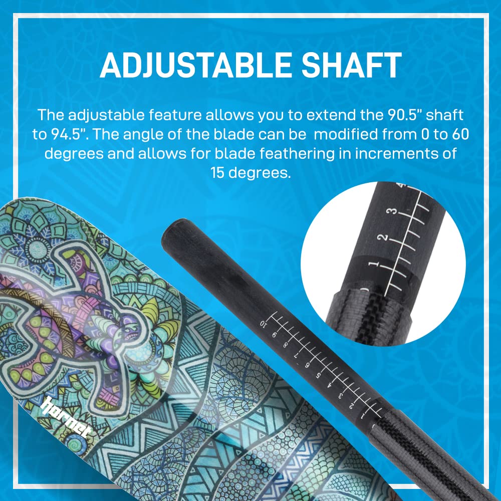 Fiberglass Kayak Paddle 90.5 inches Adjustable Carbon Fiber Shaft I751416