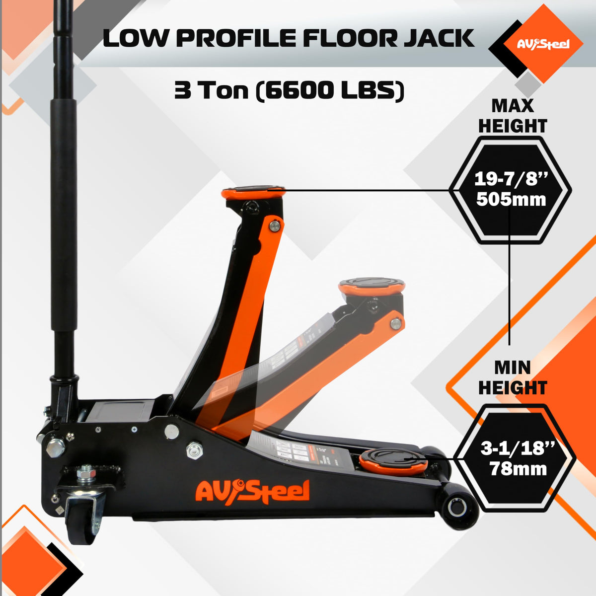 3 Ton Low Profile Hydraulic Floor Jack I554