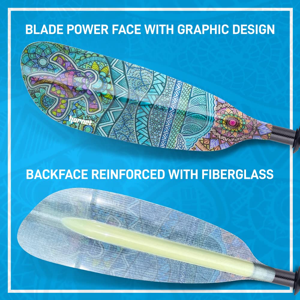Fiberglass Kayak Paddle 90.5 inches Adjustable Carbon Fiber Shaft I751416