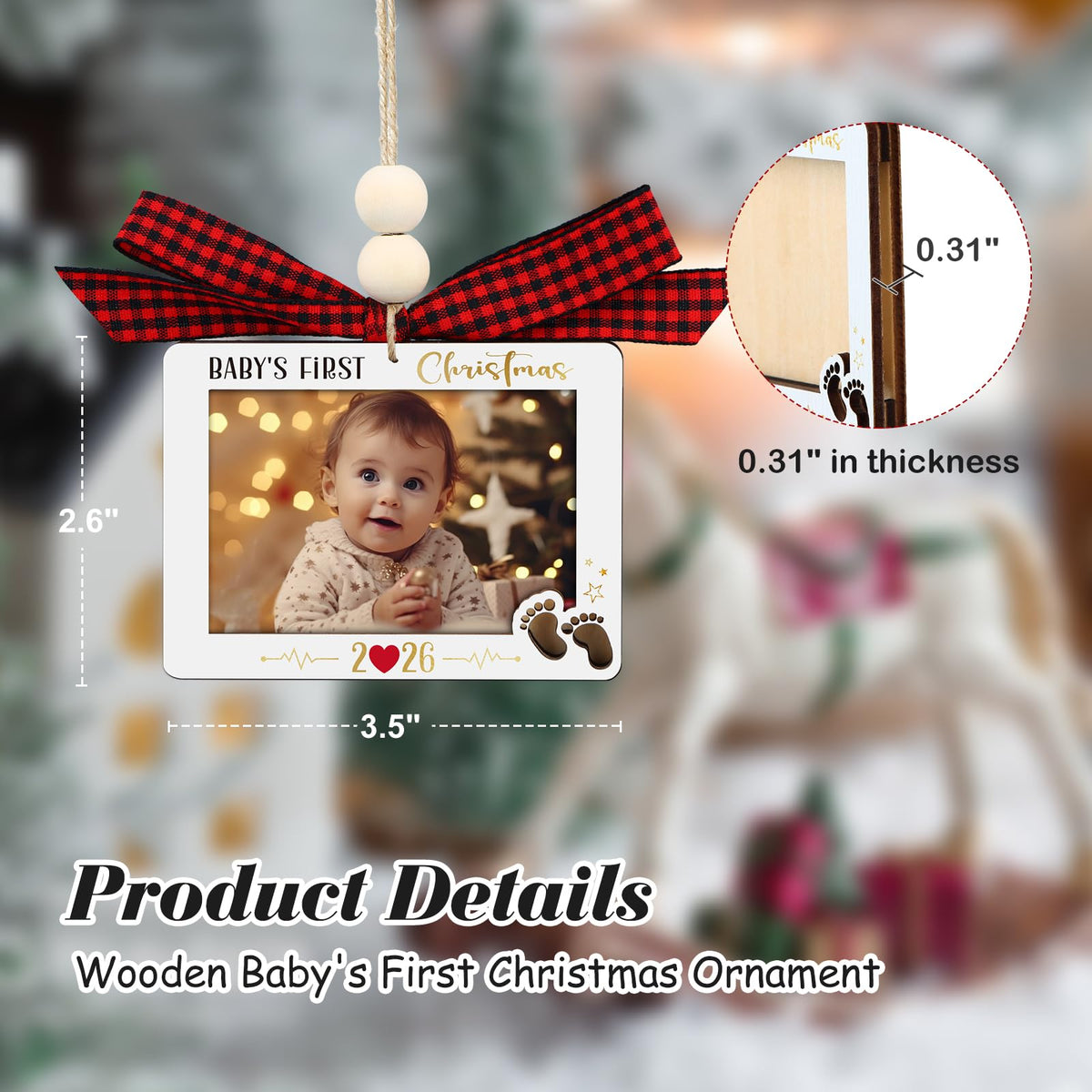 Baby's First Christmas Photo Frame Ornament F715