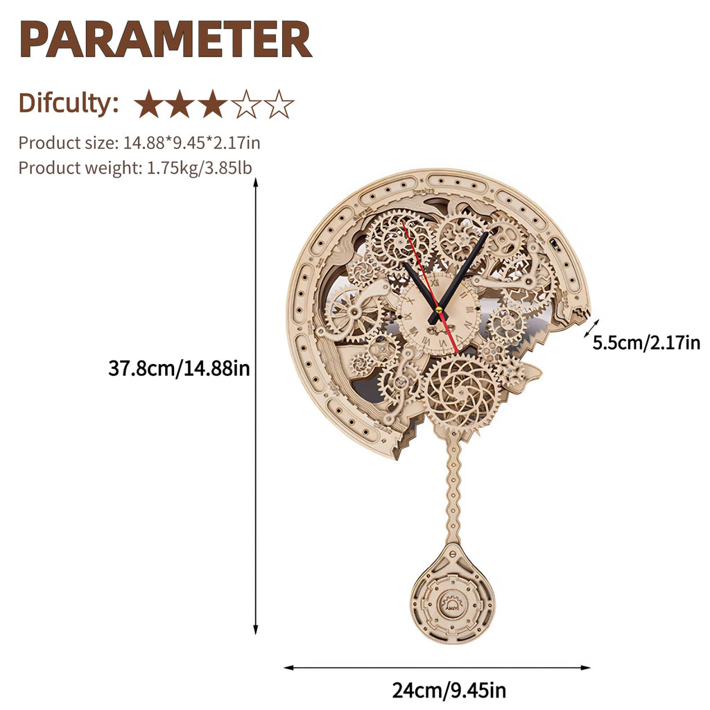 Wooden Puzzle Clock M210853