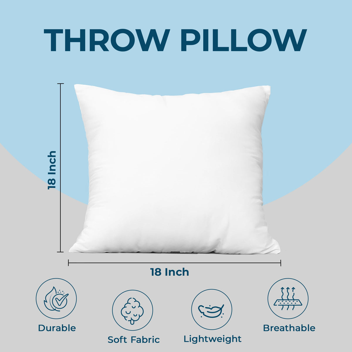 18x18 Decorative Pillow Inserts Set of 4 X9692